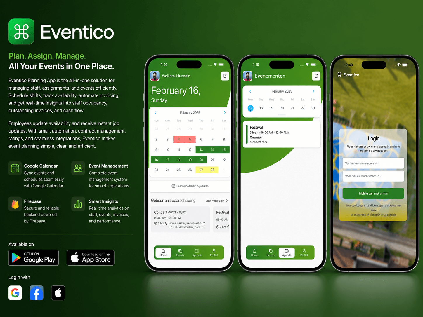 Eventico Planning App